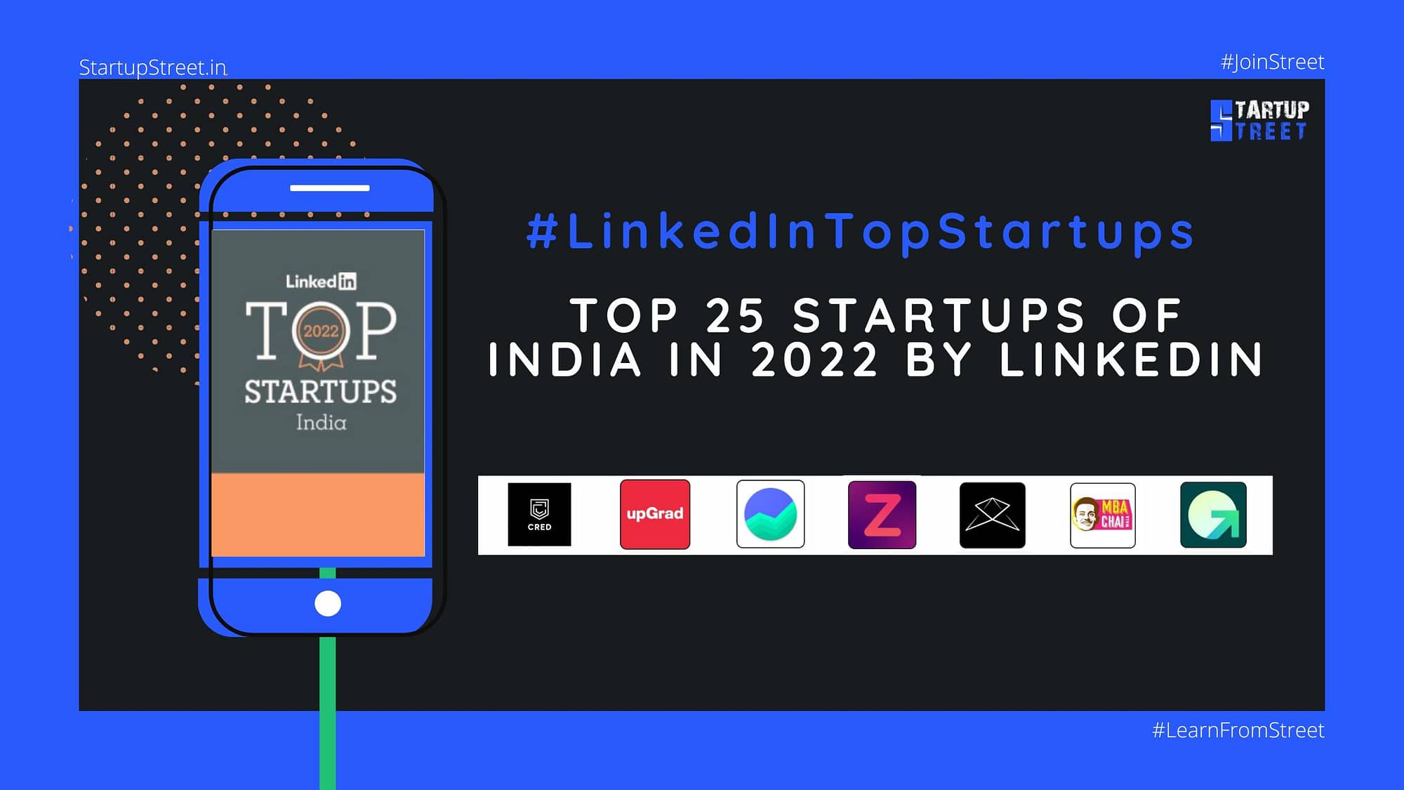 Top 25 startups of India in 2022 by LI_StartupStreet.in